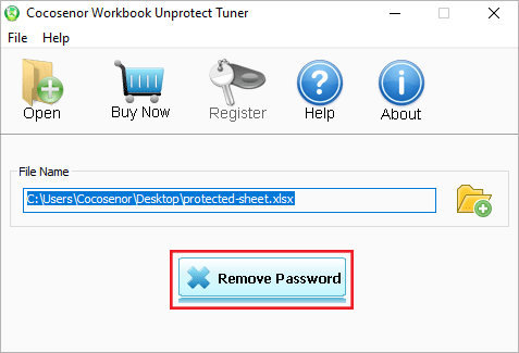 click remove password