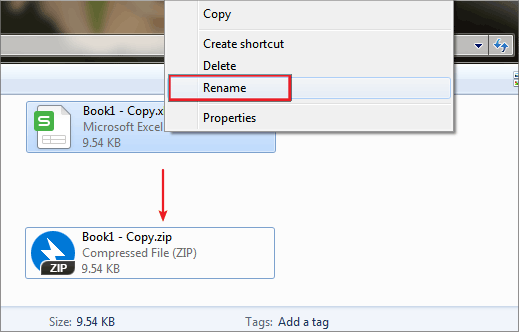 rename excel file type