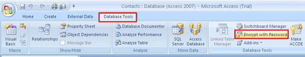 encrypt access db 2007