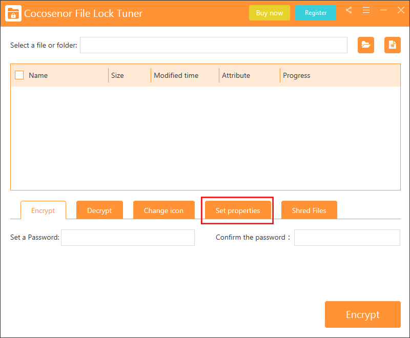 click Set properties