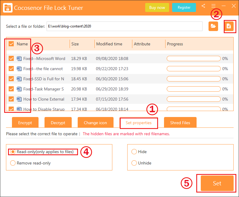 set Word files to read-only