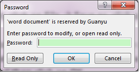 word document is reserved