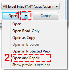 excel open and repair