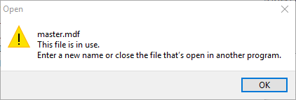 file is in use