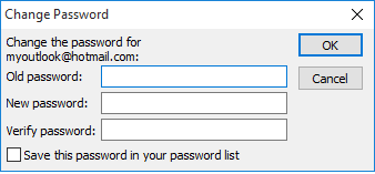 reset outlook data file password