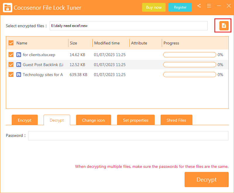 add XEP file to decrypt