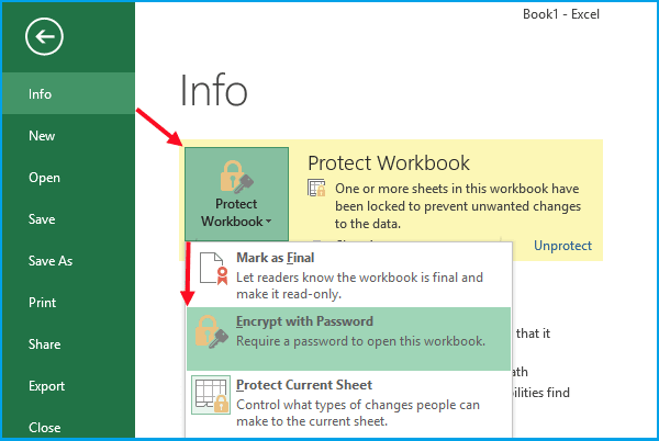 encrypted excel file