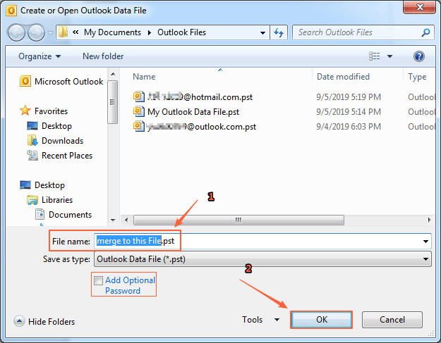 puoi utilizzare più file del computer pst in Outlook