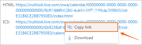 copy link to add outlook calendar to google