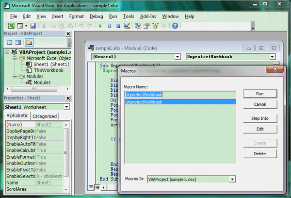 excel password breaker macro 2016