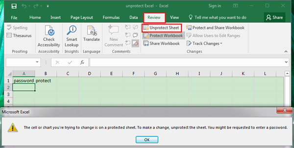 break password excel protected sheet