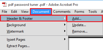 find add button under document