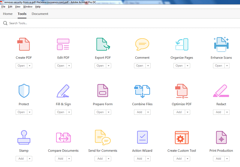 Adobe Acrobat Pro DC Tools