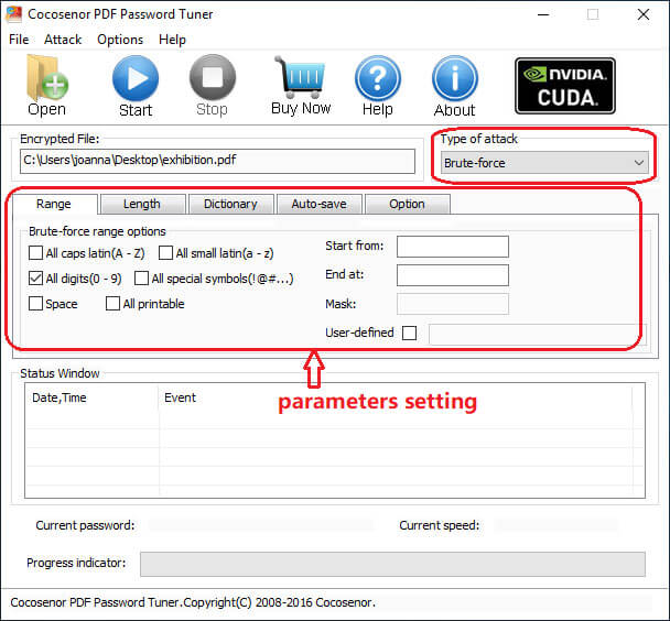 parameters setting