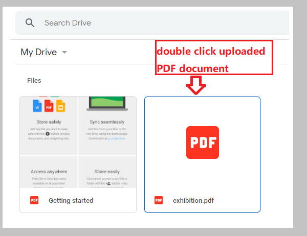 double click to open pdf