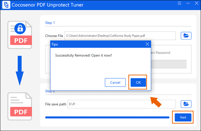 remove PDF security successfully