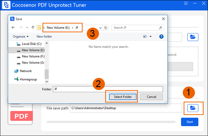 set the own PDF save path