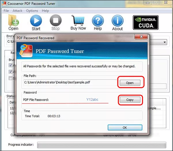 get the PDF password