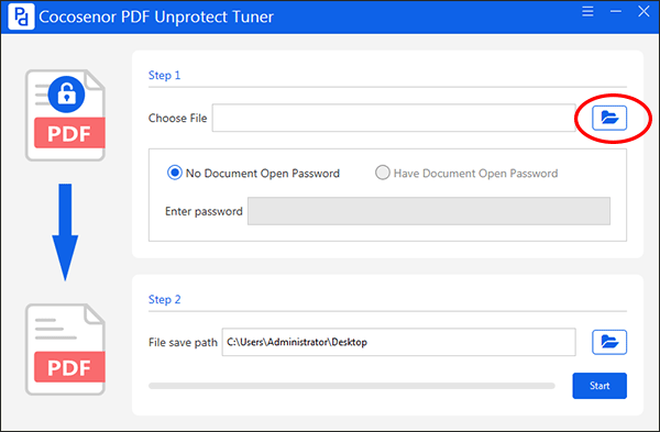 choose file to unprotect