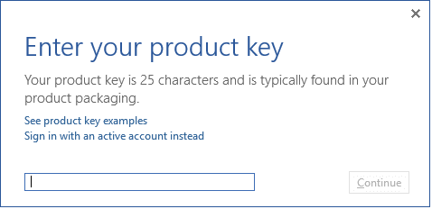 activate office 2013 retail without microsoft account