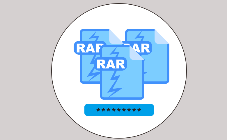 password protect rar file 