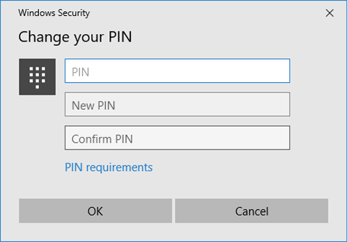 type in pin code