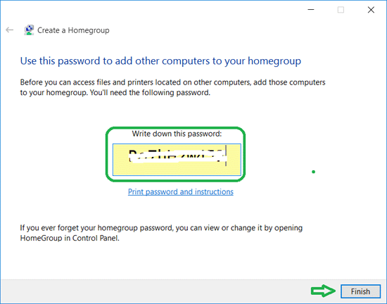 homegroup password