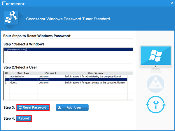reset windows 8.1 password