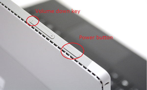 power and volume key on surface pro 4