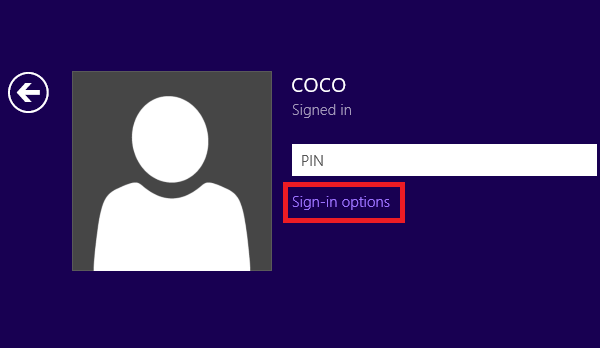 select sign-in option