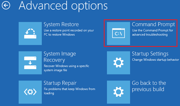 select command prompt