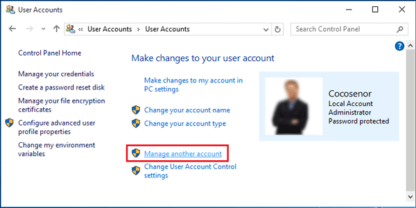 manage another account