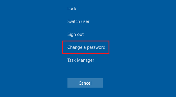 change a password