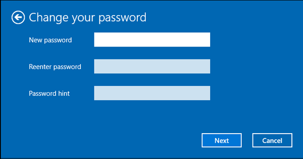 enter new password