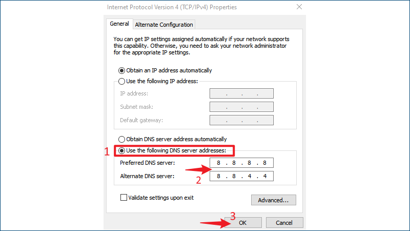 use google dns