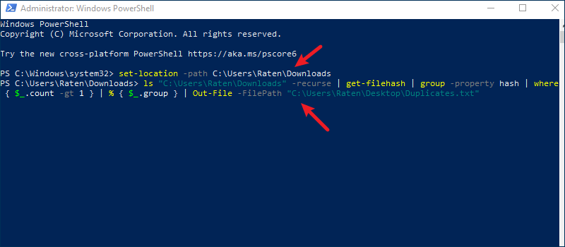 powershell command line