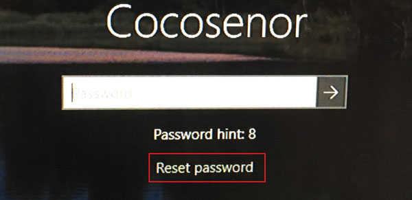 reset password