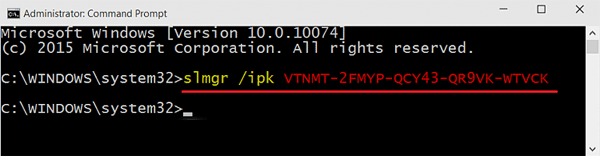 activate windows 10 with cmd 