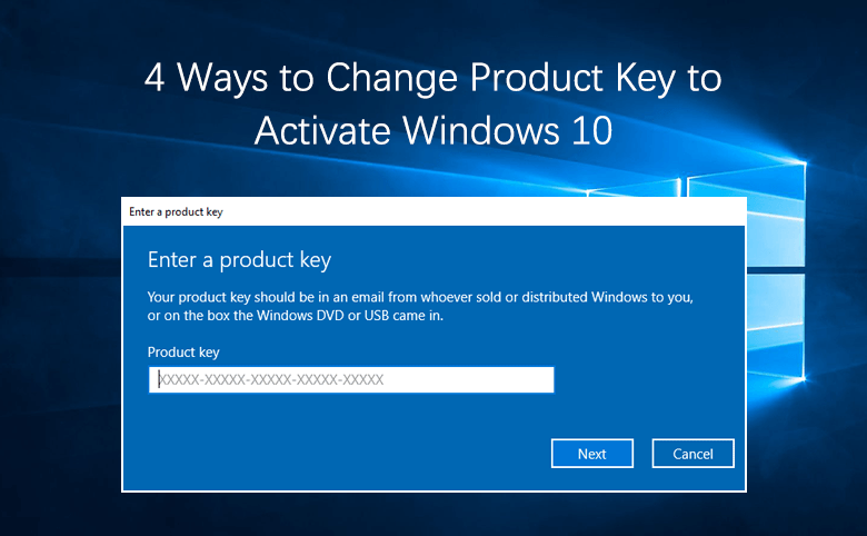 windows 10 pro change product key
