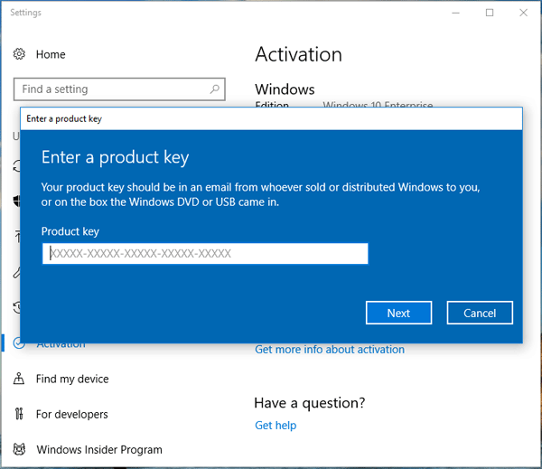 change product key windows 10 home to pro