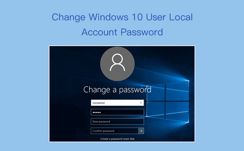 how to change password for local user in windows 10