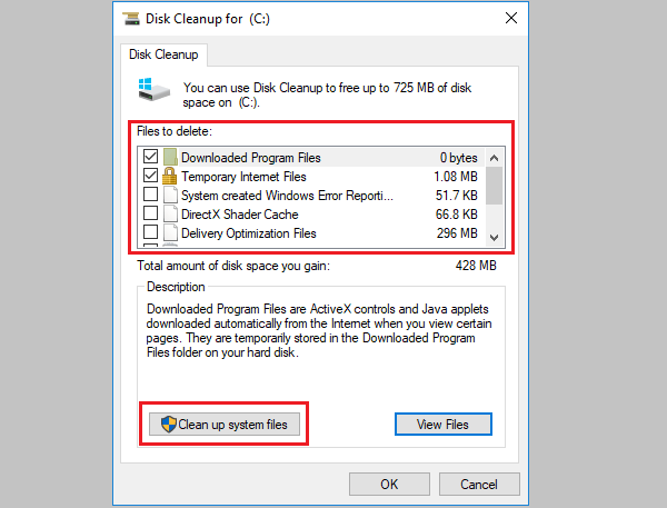 disk cleanup