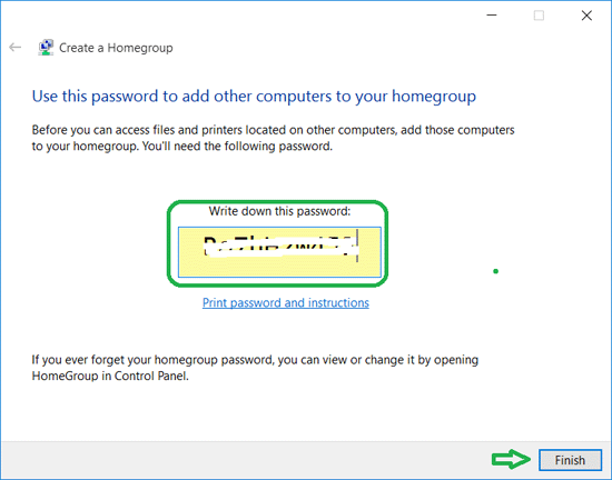 homegroup passwordd