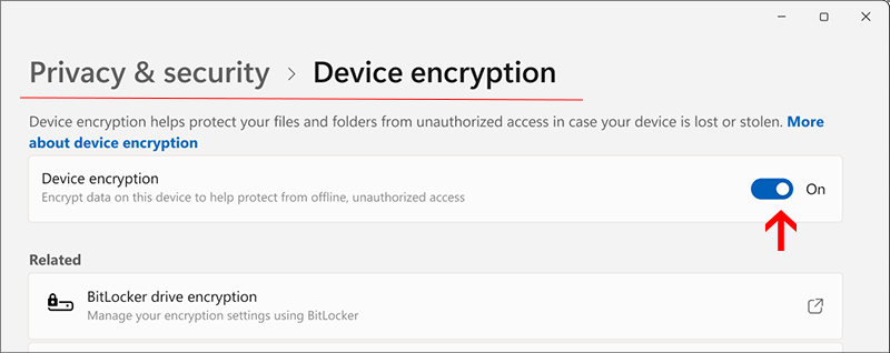 enable BitLocker on the drive successfully