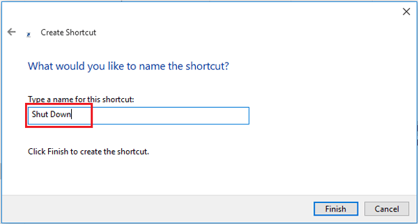 name for shortcut
