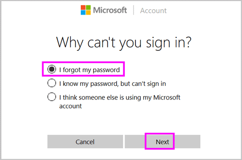 Reset a forgotten Microsoft account password - Microsoft Support