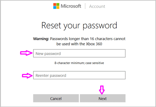 microsoft account password forgot