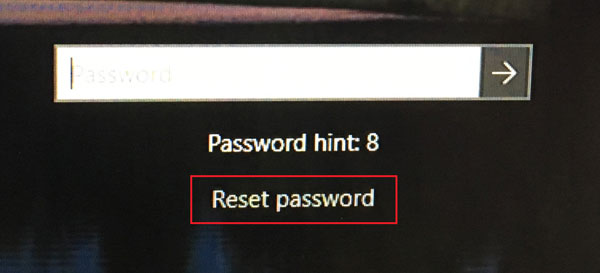 click reset password