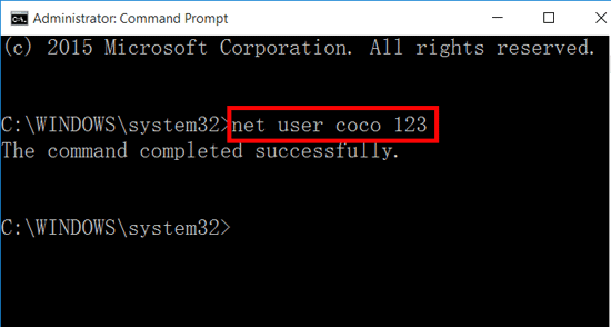 reset windows 10 password with commandr