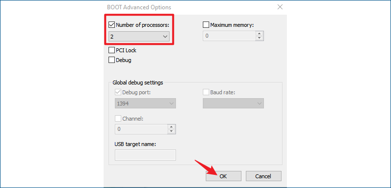 enable number of processors